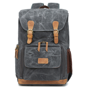Sac à dos professionnel pour appareil photo et drone, étanche, pour ordinateur portable 17 pouces, grande capacité, double bandoulière, style vintage, pour homme - Product Image 3