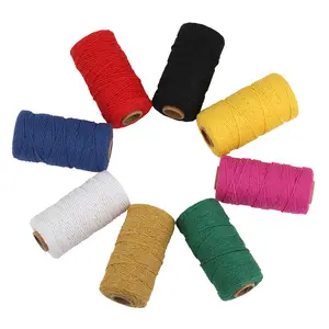 2毫米单色棉绳3毫米厚现货节日装饰绳diy编织彩色棉线