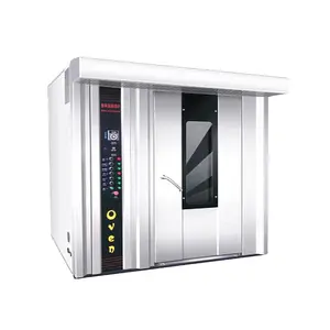 Tecfd 16 32 64 trays hot air rotary oven with electric heating type fuel and gas type three options convection oven commercial