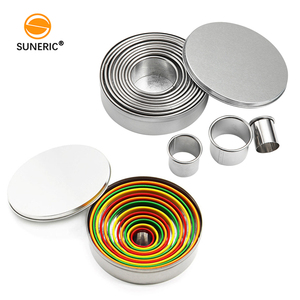 Vòng Donut Biscuit Cookie Mousse bánh khuôn Vòng Set thép không gỉ donut cutter với container - Product Image 3