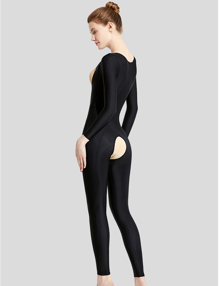 ZOYIAME Post Surgery Liposuction BBL Full Body Shaper Postpartum Hip Lift OP Fajas Long Sleeve Compression Garment Shapewear