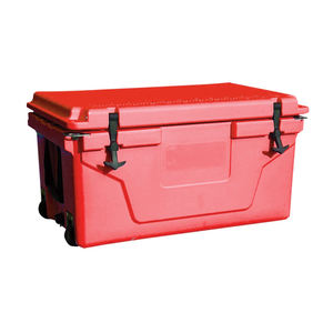 Caja enfriadora para exteriores 65QT, caja de cofre de hielo, caja enfriadora de barra de campo de pesca para acampar con almacenamiento de Patio con ruedas, enfriador rotomoldeado - Product Image 1
