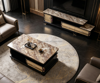 Meuble TV moderne pour salon, table basse, armoire de rangement au design confortable pour hôtel et villa