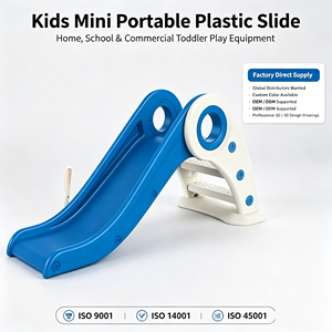 Toboggan en plastique pour enfants pour garderies, maternelles et aires de jeux publiques - Toboggan intérieur pour tout-petits - Product Image 1