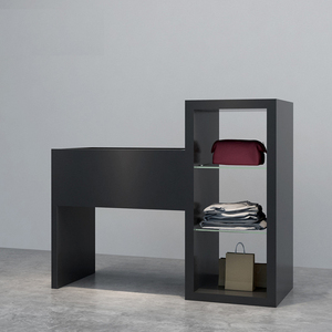 Vitrina <span class=keywords><strong>de</strong></span> Exhibición <span class=keywords><strong>de</strong></span> Joyería Duradera con Iluminación LED <span class=keywords><strong>de</strong></span> <span class=keywords><strong>Vidrio</strong></span> Transparente <span class=keywords><strong>y</strong></span> <span class=keywords><strong>Hierro</strong></span> <span class=keywords><strong>Forjado</strong></span> Negro, Mesa <span class=keywords><strong>de</strong></span> Agua Fluida para Boutique <span class=keywords><strong>de</strong></span> Tocados <span class=keywords><strong>de</strong></span> Jade - Product Image 3