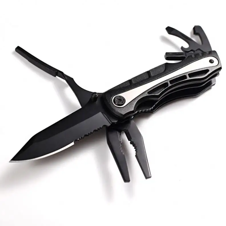 Hot Selling Rvs Kerstcadeau Outdoor Camping Multifunctionele Pocket Mes Survival Opvouwbare Multi Tool Tangen