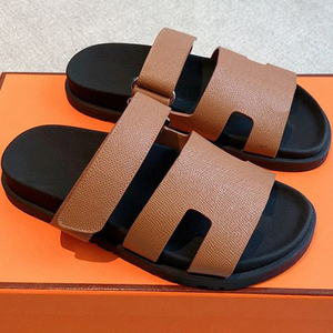Sandali di Lusso in <span class=keywords><strong>Pelle</strong></span> con Plateau, Alta Qualità, Punta Aperta, Caratteristiche Ammortizzanti, Suola in Gomma Resistente, Ciabatte di Design per Uomo e <span class=keywords><strong>Donna</strong></span> - Product Image 1