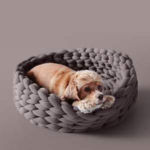 Nido cálido de invierno para perros y gatos, producto nuevo, nido de cama tejido a mano para perros y gatos - Product Image 1