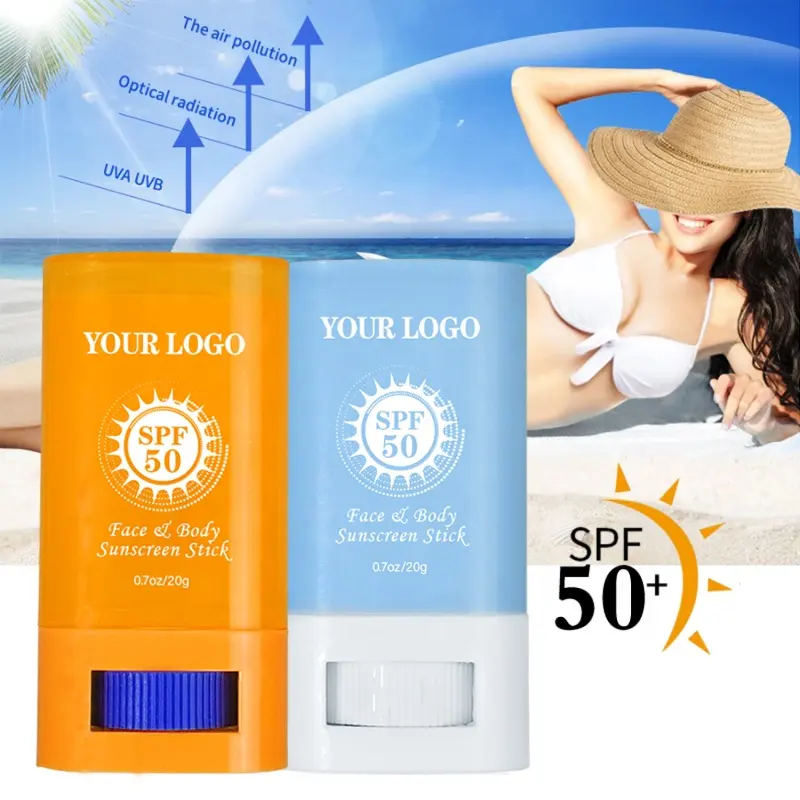 OEM Organic SkinCare Whitening Sunblock Solid Oil-Control Moisturizing Waterproof SPF 50 Sunscreen Stick For Face & Body