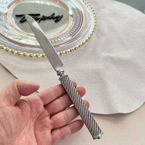 DF BC Fashion Nuevo Juego de Cubiertos de Acero Inoxidable con Mango Martillado Especial: Cuchillo de Mesa, Cuchillo para Carne, Tenedores de Mesa, Tenedores para Postre, Personalizado - Product Image 6