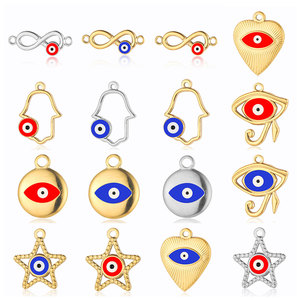 Coeur Palm <span class=keywords><strong>Eye</strong></span> Pendentif En Acier Inoxydable Oeil de Dieu Charmes DIY Bijoux Accessoires Nœuds Illimités Pendentif Oeil Étoile - Product Image 1
