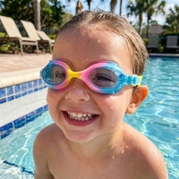 Lunettes de natation anti-buée, sangle réglable souple, étanches |   Coque en silicone PC bleue colorée, ajustement mince, pour occasions spéciales, utilisation en plongée