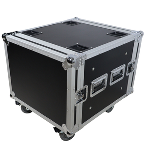 אספקת מפעל גודל מותאם אישית ATA סגנון 8U עמיד בפני זעזועים מתלה עמיד למים מארז טיסה 18 אינץ' עומק עם גלגלים - Product Image 5