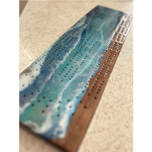 Jackaroo Juego de Mesa Resina Epoxi Artesanías Resina Epoxi Ocean Theme Cribbage Boards Bulk Wholesale Cribbage Boards - Product Image 3