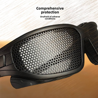 Lunettes de sécurité en maille métallique résistantes aux chocs, anti-buée, anti-reflets, avec sangle réglable, lunettes tactiques pour sports de plein air, pour le cyclisme