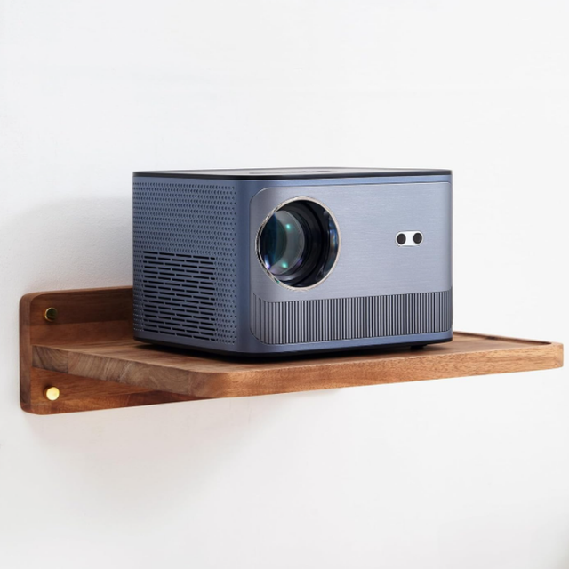 Wood Projector Shelf, Floating Shelf & Rack Holder for Router, Cable Box, Compatible with Gaming Consoles Copyright Patent