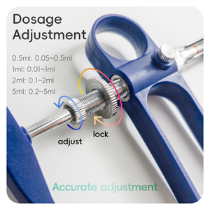 पशु समायोज्य पुनः प्रयोजनीय धातु कैथीटर ट्यूबिंग निरंतर स्व-भरने सिरिंज 0.5 मिलीलीटर-10 मिली - Product Image 2