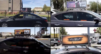 Panneau de tableau de bord led RGB géant, pour la publicité, wifi 4G, taxi