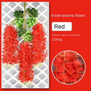 ดอกวิสทีเรียประดิษฐ์แบบห้าก้าน สำหรับตกแต่งผนังงานแต่งงาน - Product Image 5