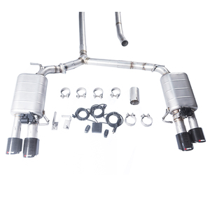 ระบบท่อไอเสียสี่ปลายวาล์วอิเล็กทรอนิกส์ <span class=keywords><strong>Audi</strong></span> A4 T 06-18 Catback 304 SS - Product Image 6