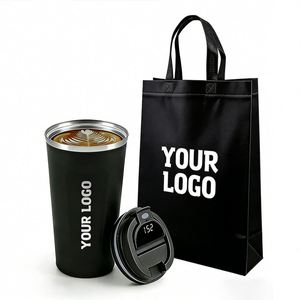 Tasses à café intelligentes en acier inoxydable avec affichage LED de la température, personnalisables avec logo, pour cadeaux d'entreprise et promotions (vente en gros) - Product Image 1