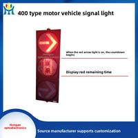 Feu de signalisation routière LED Dingshun 200/300/400mm haute luminosité, alimenté par le réseau électrique, en matériau PC, étanche, de qualité ingénierie