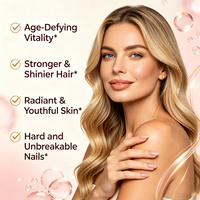 Gummies de collagène à marque privée pour la beauté des cheveux, de la peau et des ongles, avec biotine et vitamine C, suppléments de beauté OEM ODM