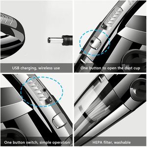 Aspirateur de voiture sans fil rechargeable pour la maison et l'hôtel, aspirateur électrique sans fil portable - Product Image 2