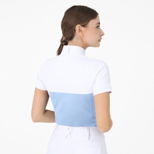 Kaus berkendara kuda Logo kustom kain nilon untuk kompetisi penunggang kuda pakaian blok warna modis berkuda Baselayer - Product Image 4