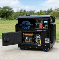 Leiser 10KW/20KW Tragbarer Dieselgenerator mit Elektrostart 220V/380V Ein-/Dreiphasig mit ATS für Heim- und Outdoor-Notfälle