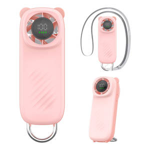 Nuevo mini ventilador USB recargable de alta velocidad con 100 configuraciones de velocidad, ventilador portátil de bolsillo con forma de oso. - Product Image 5