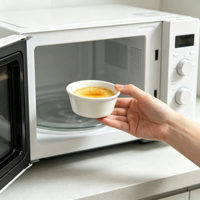 Vente en gros de ramequins en porcelaine blanche ivoire de 95 ml, compatibles micro-ondes pour restaurants, hôtels, traiteurs