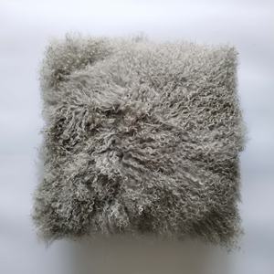 Funda de Almohada Cuadrada de Lujo, Hecha a Mano, de Piel de Cordero Rizada, con Diseño de Patchwork, para Sofá, <span class=keywords><strong>Hogar</strong></span> y Hotel, Precio de Fábrica - Product Image 2