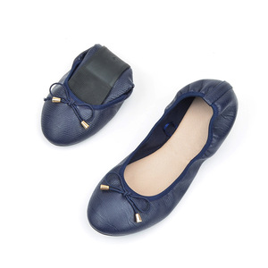 Comode <span class=keywords><strong>Ballerine</strong></span> Pieghevoli da <span class=keywords><strong>Donna</strong></span> con Suola Morbida e Punta Rotonda, Scarpe Basse Portatili da Viaggio con Fiocco, Mocassini Slip-on Eleganti - Product Image 6