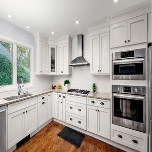 American Standard Antique Home <strong>Furniture</strong> Shaker Cherry <strong>Wooden</strong> Kitchen Cabinets With Island Set - Product Image 5