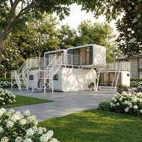 Casa Prefabricada Modular Tipo Cabaña Apple, Apartamento Estudio Moderno, Mini Villa Prefabricada, Edificio Modular Combinado
