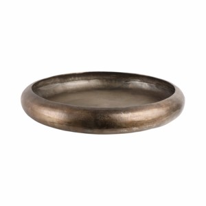 Ciotola rotonda in metallo per decorazione tavolino, centrotavola, accessorio decorativo per la casa e la cucina - Product Image 1