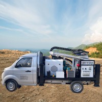 Foreuse de puits d'eau montée sur camionnette haute performance pour la construction de forages ruraux