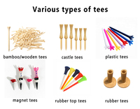 Vente en gros de t-shirts de golf en bois et bambou avec logo personnalisé Accessoires de golf écologiques, durables et personnalisés