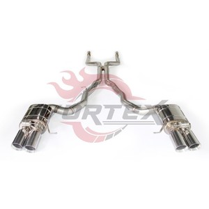 Système d'échappement Vortex Valvetronic compatible avec BMW F06 F12 F13 640i 650i N55 N63, silencieux racing SS304, système cat-back avec X-Pipe et embouts quadruples. - Product Image 3