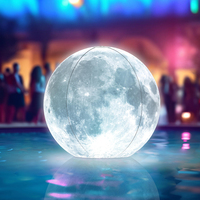 Lampe de piscine flottante solaire pleine lune à distance IP67 étanche à changement de couleur LED lampe de boule de natation à énergie solaire