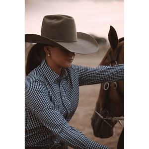 <span class=keywords><strong>Camicia</strong></span> da <span class=keywords><strong>donna</strong></span> in cotone scozzese/<span class=keywords><strong>lino</strong></span> slim fit ricama bottoni a maniche lunghe fino a 100% <span class=keywords><strong>camicia</strong></span> cowgirl arena occidentale di <span class=keywords><strong>lino</strong></span> nero a quadretti - Product Image 3