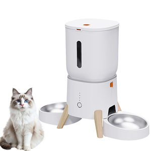 Mangeoire automatique pour chats et chiens, distributeur de nourriture intelligent et programmable, grand conteneur transparent de 5 litres, contrôle facile du niveau des aliments - Product Image 1