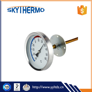 Termômetro bimetal d100mm com medidor de temperatura bimetal da água flange haste longa usado no hvac-40 + 40c - Product Image 2