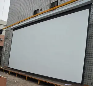 450 inç yüksek kaliteli büyük elektrikli projeksiyon ekranı özelleştirilmiş boyutu OEM motorlu projektör ekranı