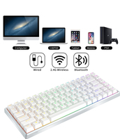 Royal Kludge Keyboard Tanpa Kabel RK84 Pro, Papan Ketik Putar Aluminium DPI Teclados Gamming De Aluminio Dapat Ditukar 75