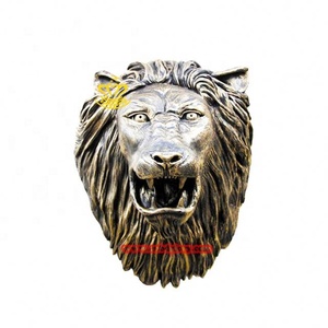 Ngoài Trời Bằng Đồng Sư Tử Đầu Tường Nghệ Thuật Trang Trí Kim Loại Thiết Kế Điêu Khắc Cho Nước Tính Năng Đài Phun Nước Linh Vật Chủ Đề - Product Image 5