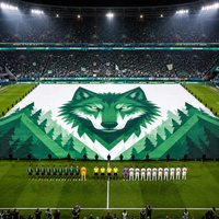 Bannière géante pour supporters de football, affichage pour matchs, bannière pour événements sportifs, impression grand format, bannière Tifo pour stade, personnalisable