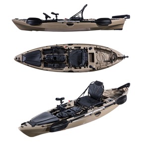 Kayak de Pesca de un Solo Asiento con Certificado CE y 3 Años de Garantía, Estable y Flexible, Tipo Sit-on-Top, de Plástico, con Remo, en Venta - Product Image 3