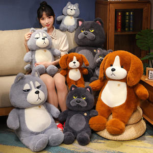 Nuevo diseño personalizado Unisex Super suave Pp algodón animales de peluche muñecas lindo gato de dibujos animados Lobo <span class=keywords><strong>y</strong></span> perro de peluche de juguete - Product Image 3